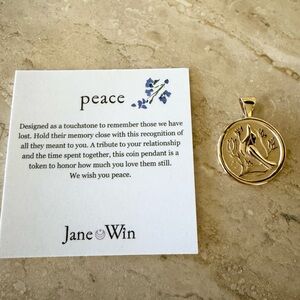 Jane Win Peace Small Pendant Coin